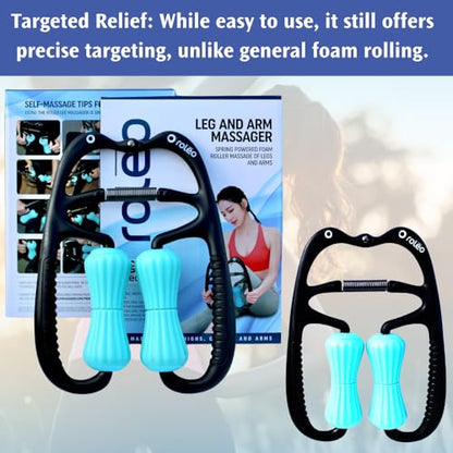 Roleo Leg Massager - Muscle Roller, Calf Massager, Thigh Massager, Muscle Pain, Trigger Point, IT Band Roller, Massage Tool, Cellulite Massager, Carpal Tunnel Massager