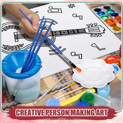 Sherr 96 Pcs 12 Sets Pre Drawn Canvas Kit for Painting Craft Sip and Paint Kit for Adults Pre Printed Canvas Painting Favor for DIY Birthday Gifts Adult's Date Party, 8 x 10 Inches(Retro) - style: Retro