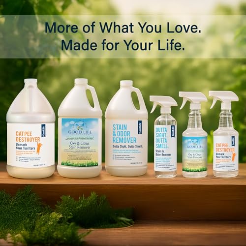 Natural Odor and Stain Remover Spray - Unscented Plant-Based Child & Pet Safe Cleaner Earth-Friendly Odor Eliminator Eco Cleaning Products for Home, Carpet (1 Pack, 1 Gallon) - size: 128 Fl Oz (Pack of 1)
