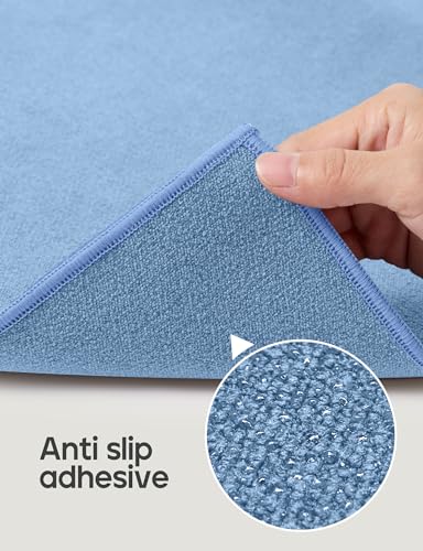Heathyoga Yoga Mat Towel Non Slip for Hot Yoga Towel with Silicone Grip & Free Spray Bottle, 72"X26" Extra Large Microfiber Yoga Towel for Bikram, Pilates, Fitness - color: Light Blue