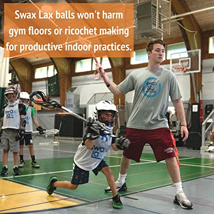 SWAX LAX Lacrosse Training Ball - Indoor Outdoor Practice Less Bounce & Rebounds - color: Orange