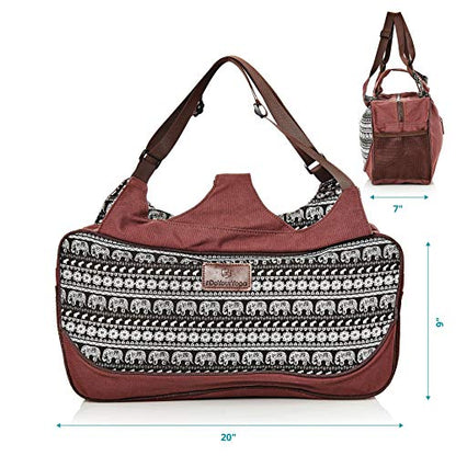 #DoYourYoga Full-Zip Extra Large Yoga Mat Tote Bag with Multi-Functional Storage Pockets for Sports Gym Pilates »Vimalaa« - color: WhiteElephant