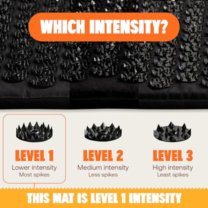 ShaktiMat Acupressure Mat for Tension Release & Relaxation, Level 1 Black - color: Black, size: Level 1