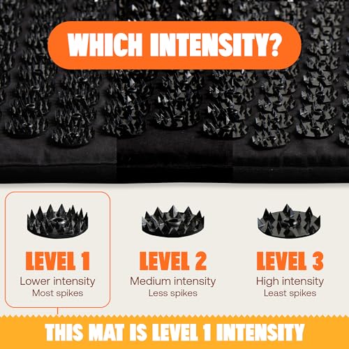 ShaktiMat Acupressure Mat for Tension Release, Premium Level 1 Black - color: Premium-black, size: Level 1