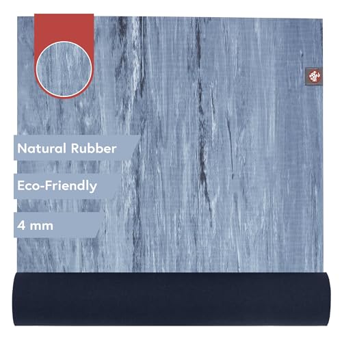 Manduka eKOLite Yoga Mat 71" - 4mm | Natural Rubber | Eco-Friendly | Soft Textured Surface | Natural Next-to-Skin Feel | 71 x 26 inches | Charcoal Grey - color: EBB, size: 71" x 24"