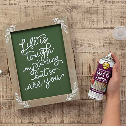 Aleene's Spray Finish 6oz Acrylic Sealer, 6 Ounce (Pack of 1), Clear-Matte - color: Clear - Matte