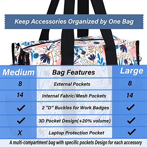 HoogaLife Nurse Bag for Work with Multiple Pockets, Waterproof Tote Organizer for Medical Supplies - color: C1, size: Medium