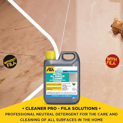 FILA Surface Care Solutions, CLEANER PRO, Neutral All Purpose Cleaner, Highly Concentrated - Up to 40 Washes, 1 QT - size: 32 Fl Oz (Pack of 1)