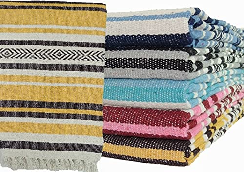 Kakaos Handmade Traditional Extra Heavy Yoga Blanket (Gold/Brown) - color: Gold / Brown