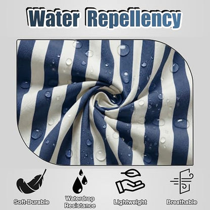 TOSHEX Kitchen Apron Cotton Waterdrop Resistant Adjustable Button Women Men | Premium Cotton Cooking Apron with Pocket. Striped, Gift, Navy Blue - color: Navy Blue
