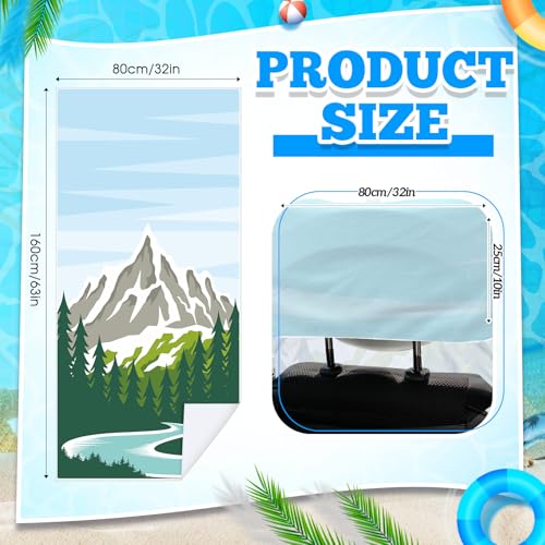 Hahafelt 2 Pack Car Seat Towel Cover with Storage Bag, National Park 1 | 63 x 32 in Car Towel Seat Cover Non Slip Waterproof, Gym Workout Swimming Running, Machine Washable Sweat Absorbent Protector - style: National Park 1