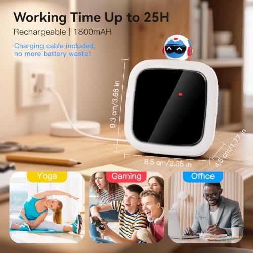 Yunbaoit Digital Visual Timer for Kids, 99-Minute Countdown, Rechargeable - color: Robot Doll-white