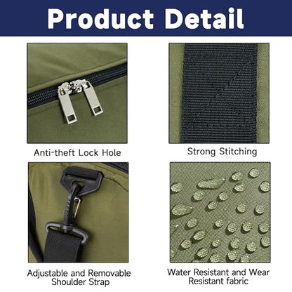 Arxus Duffle Bag 30L/50L/90L Long Travel Bag for Baseball Bat Tent Large - color: Green, size: 50L