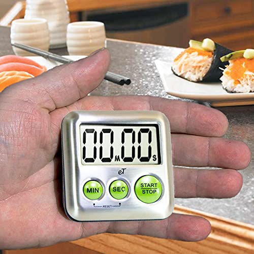 Elegant Digital Kitchen Timer Stainless Steel - Loud Alarm - Model Lime - color: Lime