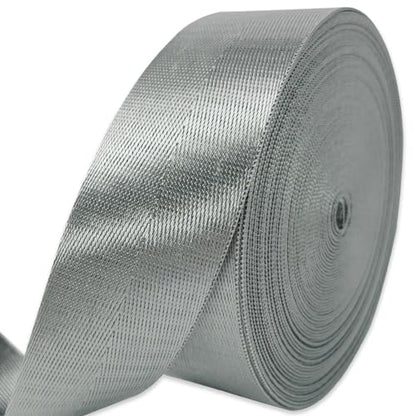 1 1/2" Gray Nylon Webbing 12yds for Bag Straps Crafts - color: Gray