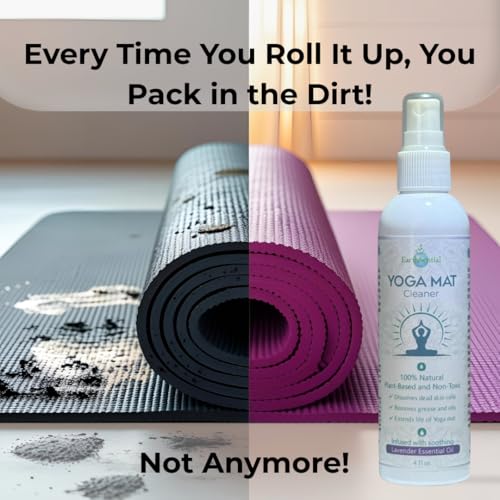 Yoga Mat Cleaner Spray, Non-Toxic, For PVC, TPE, NBR, Cotton, and EVA Mats, 4 oz