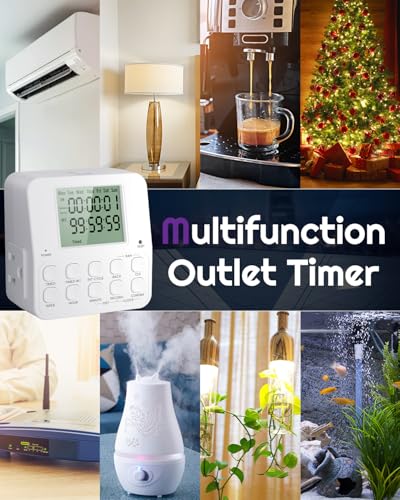 NEARPOW Dual Digital 7 Day Programmable Timer Outlet, Infinite Repeat Cycle - size: 1 Pack