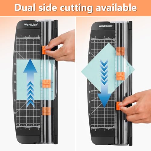 Small Paper Trimmer, Portable Paper Cutter for Label, Origami, Card, Photo, Coupon, Scrapbook, Cardstock, Laminated Paper, and Craft Project