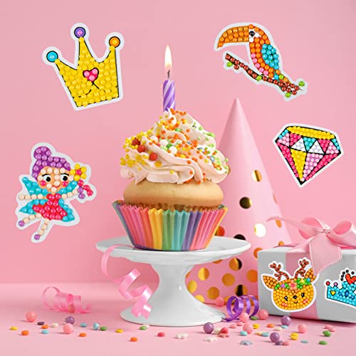 Labeol Diamond Art Kits for Kids Boys and Girls Ages 6-8-10-12 Easy to DIY Creative Diamond Art Sticker Craft by Numbers Kits for Kids and Adult Beginners (Lovely Animal) - style: Lovely Animal