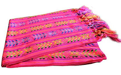 Del Mex Mexican Rebozo Shawl Blanket Doula - color: Pink, size: Regular (6 ft x 2.5 ft)