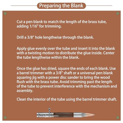 9 Pcs Bolt Action Pen Kits with Mandrel Slimline Turning Supplies Woodturning Ballpoint Gift Kit Bolt Bullet Pens for Men Woodturning DIY Gift (Silver, Gold, Gun Gray)
