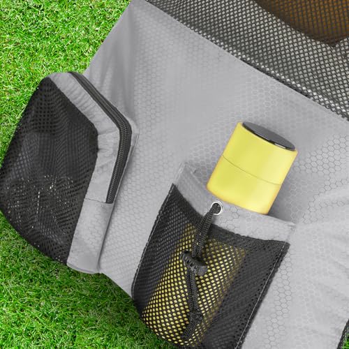 NATURAL STYLE Mesh Drawstring Gym Swim Beach bag, Large Waterproof Pool Sports Backpack for Swimming Gear Workout Yoga Travel - color: Grey