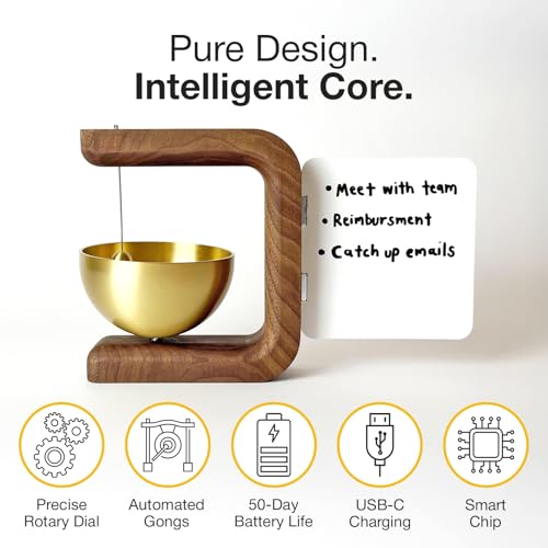 Pro Timer P2 - Elegant Wooden Pomodoro Timer - an Original Productivity Tool with Magnetic Memo Board – High-End Quality Desk Device for Focus, Meditation & Productivity - Ideal for Work & Study