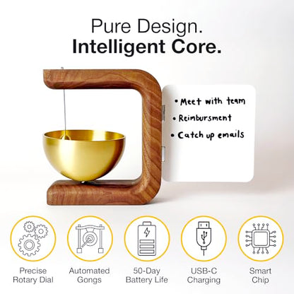 Pro Timer P2 - Elegant Wooden Pomodoro Timer - an Original Productivity Tool with Magnetic Memo Board – High-End Quality Desk Device for Focus, Meditation & Productivity - Ideal for Work & Study