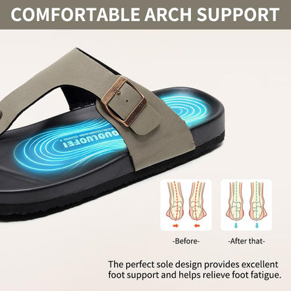 Women Arch Support Flip Flops – Adjustable - color: Yb-green, size: 6