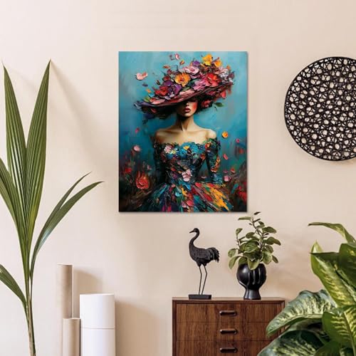 WULINHUAFA Women Paint by Numbers Adults Beginner 16x20 Inch | Women Adult Paint by Number Kits, DIY Acrylic Oil Easy Painting by Numbers for Gifts Home Wall Decor Without Frame - color: WOMEN