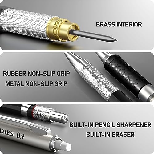 Four Candies 25PCS Art Mechanical Pencil Set + Mechanical Pencil Set Silver