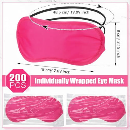 Tarpop 200 Pcs Eye Masks Adjustable Sleeping Mask, Rose Red - color: Rose Red