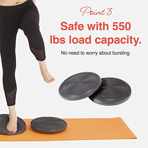 Primasole Balance Disc with Air Pump Wobble Cushion for Stability Workout 2 PCS