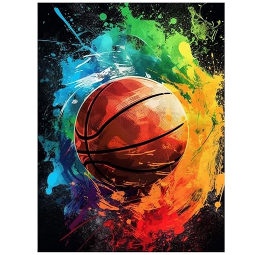 Basketball Diamond Art Kits for Adults, Diamond Painting Kits 12x16 in | Diamond Painting Kits for Adults Beginners, Gem Art, 5D Full Drill, DIY Arts and Crafts for Gift Home or Decor - color: Style 53