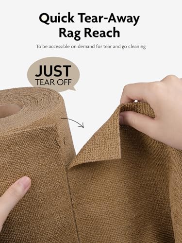 Fantasticlean Microfiber Cleaning Cloth Roll- 40 Sheets, 12" x 12" (Tan) - color: Tan, size: 40 pack