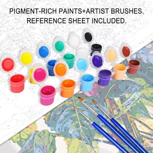 Tucocoo Red Poppy Paint by Bumbers for Adults Abstract Poppy DIY Paint by Numbers Acrylic Paint Canvas Graffiti Red Flowers Abstract Red Flower Scenery Painting Kits Art 16x20 Inch（Without Frame） - color: Abstract Flower 04, size: 16''x20''(Frameless)