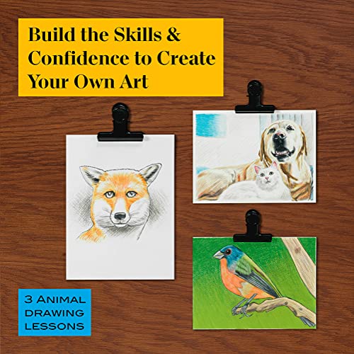 Prismacolor Technique Art Supplies and Digital Art Lessons, Animal Drawing Set Bundle, Levels 1-3, Adult Coloring, 54 Count - style: Animal Level 1-3
