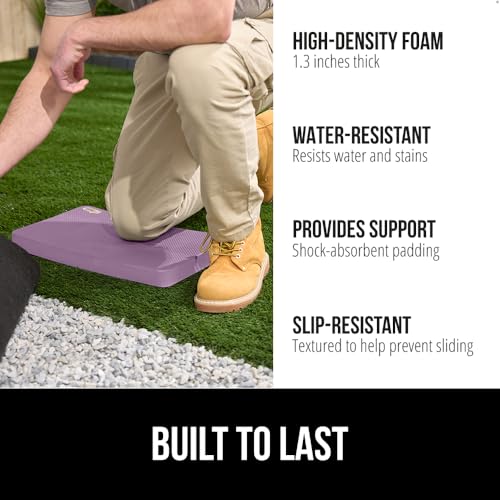 GORILLA GRIP® Extra Thick Foam Kneeling Pad for Gardening, 17.5x11 Purple - color: Purple