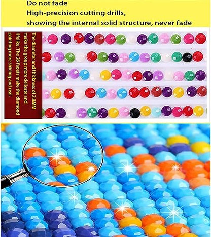 DOTZSO 6 Pack Diamond Painting Adult 5D Diamond Painting Kit DIY Full Diamond Art kit with Crystal Art and Craft for Beginners 12x16 Inches (Moon Lake) - color: AB Moon Lake