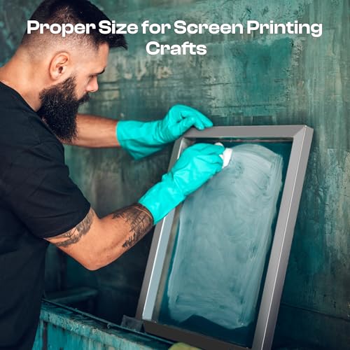 Caydo 2 Pieces Dry Sift Screen Set, 10 x 14 Inch Aluminum Screen Printing Frame with 305 Yellow Mesh for Fabric and Label Printing - style: 305 Mesh