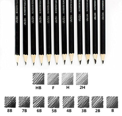 Professional Sketch pencils Drawing pencils set for Kids and Adults,Art sketching pencils for Artists Beginner(8B-2H).(24-Count) - size: 1 Count (Pack of 24)