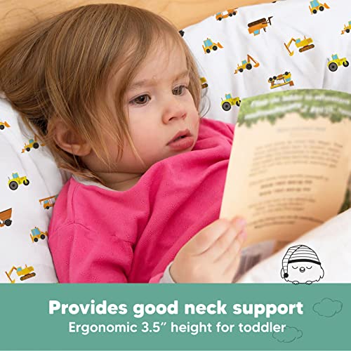 Toddler Pillow with Pillowcase 13x18 My Little Dreamy Pillow (Construction) - color: Construction