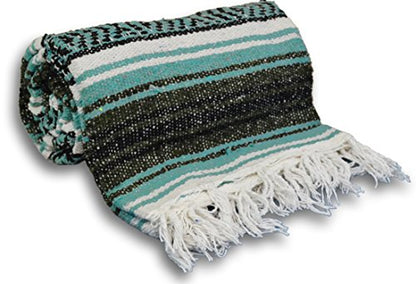 YogaAccessories Traditional Mexican Yoga Blanket - color: Light Green