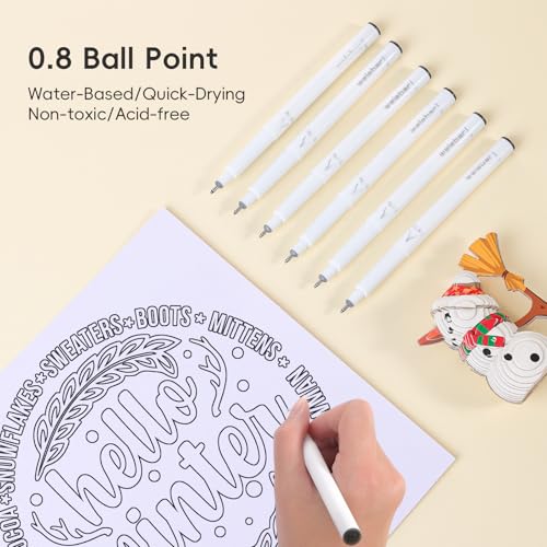 Black Glitter Gel Pens Compatible with Cricut Maker 3/Maker 4/Maker/Explore 3/4/5/Air 2/Air, 7 Pack Medium Point Pens for Writing Drawing DIY Crafts - color: Black Glitter