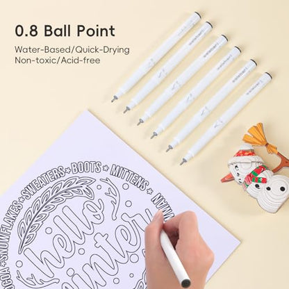 Black Glitter Gel Pens Compatible with Cricut Maker 3/Maker 4/Maker/Explore 3/4/5/Air 2/Air, 7 Pack Medium Point Pens for Writing Drawing DIY Crafts - color: Black Glitter