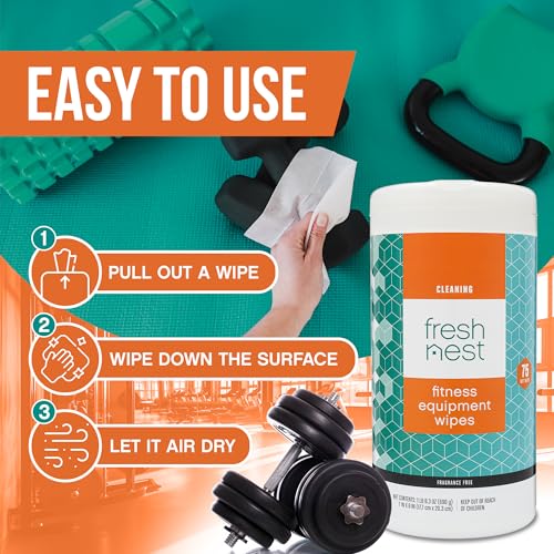 Fitness Equipment Wipes - Cleaning Wipes - 75 Count - size: 75 Count (Pack of 1)