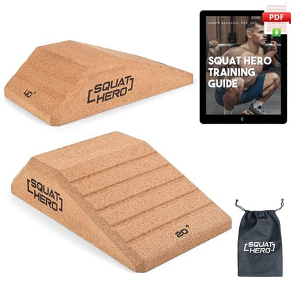 Cork Squat Wedge Block, Pack of 2