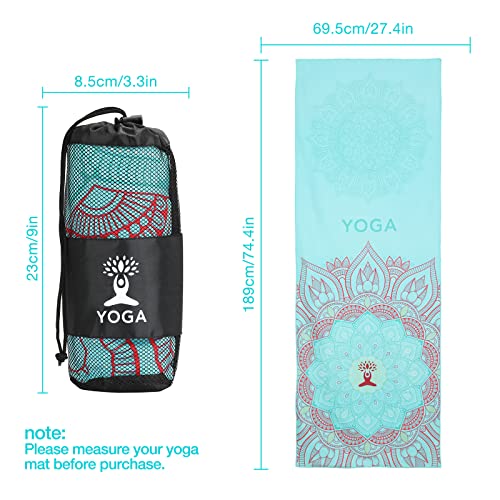 MoKo Yoga Towel, Non-Slip Hot Yoga Mat, 74.4 x 27.4 in - color: Lotus