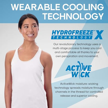 Arctic Cool Women's Tank Instant Cooling Moisture Wicking Performance UPF 50+ Tank Top - color: Arctic White, size: Large