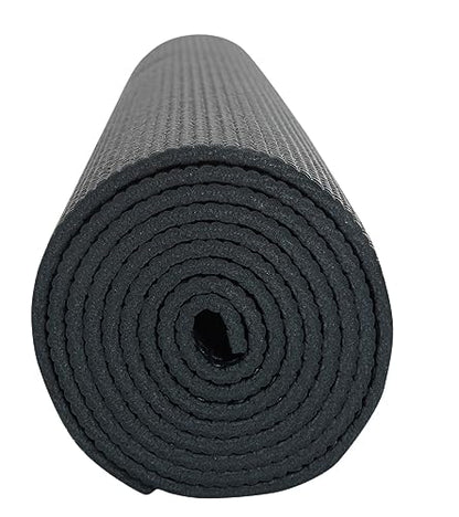 Everyday Yoga Deluxe Mat, Spacious 72"x24" Non-Slip, 3-5mm Extra Thick - color: Black, size: 5mm Thick